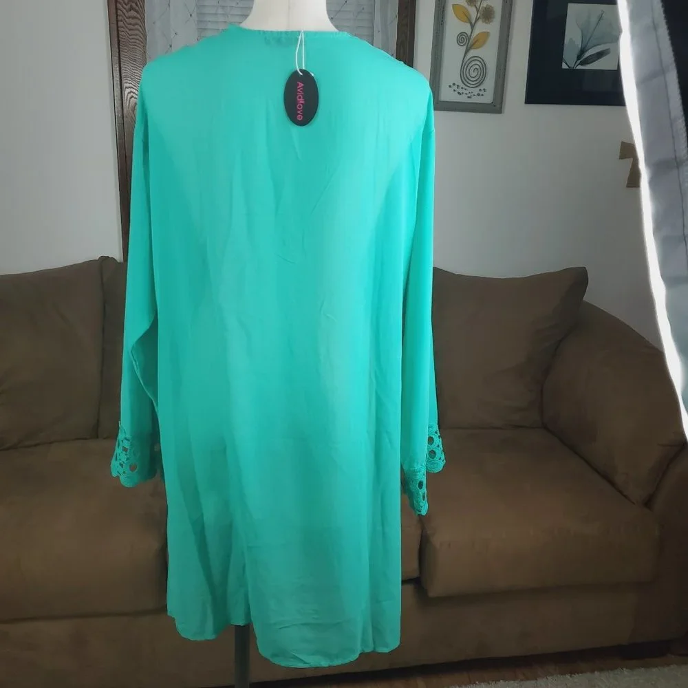 Avidlove Emerald Green Long Sleeve Nightdress Lingerie Size XXL New - Picture 3 of 6